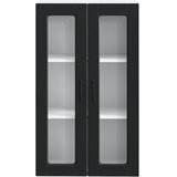  Zidni stakleni ormarić Crna 60 x 31 x 100 cm Konstruirano drvo | shoptok.hr
