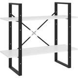 Furnova Knjižna omara 2-nadstropna bela 80x30x70 cm iverna plošča, (21933527) | Shoptok.si