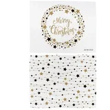 set 2 pamučne podloge s božićnim motivom Stars Wreath, 45 x 35 cm