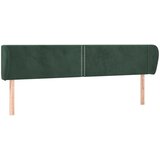 vidaXL Vzglavje z ušesi temno zeleno 163x23x78/88 cm žamet, (20953243) | Shoptok.si