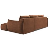 Makamii Sklopiva kutna garnitura boja terakote (s desnim kutom/s ležaljkom) Leila – | shoptok.hr