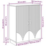 Strani šal Sonoma hrast 66 x 34,5 x 87 cm Inženirski les, (5000217359) | Shoptok.si