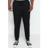 Trendyol Black Men's Large Size Comfortable Basic Slim Elastic Leg Plus Size Sweatpants