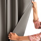 Restilo BLACKOUT curtain, beige, plain, classic, tieback, classic style, multifunctional tape, heavyweight blackout fabric, 140 x 260 cm | shoptok.hr
