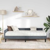 vidaXL Kotni okvir postelje z matrico Drugo 2 pcs Siva Žamet, (5000123392) | Shoptok.si