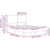  Krevetna konstrukcija Krem 160 x 200 cm Kordura tekstil | shoptok.hr