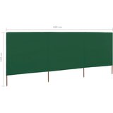  Vjetrobran s 3 panela od tkanine 400 x 160 cm zeleni | shoptok.hr