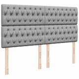 vidaXL Otomanski posteljni okvir z vzmetnico siv 160x200 cm blago | Shoptok.si