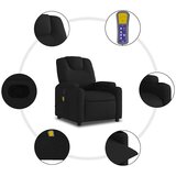 vidaXL Masažni naslanjač črne barve iz blaga | Shoptok.si