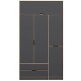 Hanah home Ormar Elina 140x253x52cm Antracit-Bež | Eponuda.ba