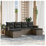 vidaXL 6-dijelni set vrtnih sofa od poliratana s jastucima sivi | shoptok.hr