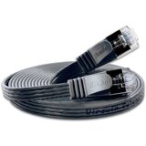 Slim Wirewin PKW-STP-SLIM-KAT6 0.5 SW RJ45 omrežni kabel\, Patch kabel cat 6 U/FTP 0.50 m črna ploščati 1 kos, (20418045) | Shoptok.si