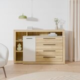 Modern Living Komoda Bellevue, Peščena Barva, Barva Hrasta | Shoptok.si