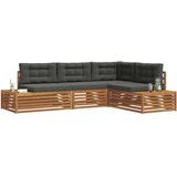  Set vanjskih sofa s jastukom 4 Komad Prirodna i antracit | shoptok.hr