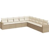  9-dijelni set vrtnih sofa s jastucima bež od poliratana | shoptok.hr