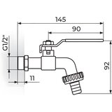 Rosan ispusna (baštenski) kuglasta slavina sa holenderom 1/2" | Eponuda.com
