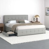 Støraa Sivi tapecirani bračni krevet s prostorom za odlaganje 180x200 cm Rose – | shoptok.hr