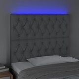  LED uzglavlje svjetlosivo 100x7x118/128 cm od tkanine | shoptok.hr