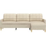  Trosjed s tabureom krem 210 cm od tkanine | shoptok.hr