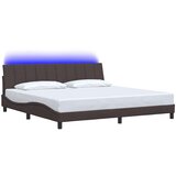  Okvir za krevet bez madraca tamnosmeđi 200x200 cm od tkanine - Tamno smeđa 200 x 200 cm | shoptok.hr
