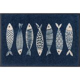 wash+dry PREDPRAŽNIK Fish Tango 50/75 cm potiskano modra | Shoptok.si