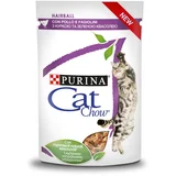 Purina Cat Chow Hairball s piščancem in stročjim fižolom v omaki - mokra hrana za mačke - 85 g, (21385754)