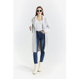 Fenzy Eleganten Plašč Z Gumbi, Svetlo Siv | Shoptok.si