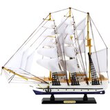  Collectible Decorative Model Sailing Ship Frigate White 49x43cm | shoptok.hr