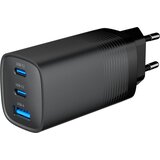 Gembird Punjač 2xType-C + 1x-A fast charger, 65W PD, back GEMBIRD, TA-UC-PDQC65-01-BK | Eponuda.ba