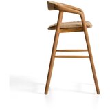 Kave Home Barski stol z nasloni za roke iz masivnega hrasta v naravni barvi (vi&amp;scaron;ina sedeža 65 cm) Derile &amp;ndash; Slike
