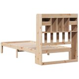 vidaXL Krevet s regalom za knjige bez madraca 100x200 cm borovina | shoptok.hr