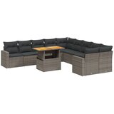  11-dijelni set vrtnih sofa od poliratana s jastucima sivi | shoptok.hr