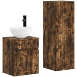  Set namještaja za kupaonicu 2 kom. Dimljeni hrast Smeđa 33 x 34.5 x 100 cm | shoptok.hr