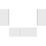  Set zidnog ormarića za TV Zidne 4 pcs Visoki sjaj bijela | shoptok.hr