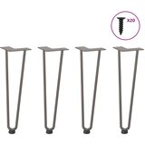  Noge s ukosnicama za stolić za kavu 4 kom. Prirodni čelik 42 cm Puni čelik | shoptok.hr