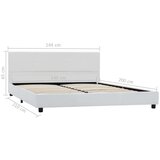  Posteljni okvir belo umetno usnje 140x200 cm | Shoptok.si