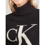 Calvin Klein Jeans Pulover crna / bijela | shoptok.hr