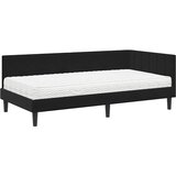 vidaXL Kotna postelja z vzmetnico z vzglavjem Črna 90 x 200 cm Žamet, (5000069812) Cene