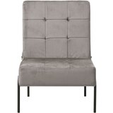 The Living Store Stol za sproščanje 65x79x87 cm svetlo siv žamet - Stol Za Sproščanje, (21419705) | Shoptok.si