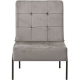 The Living Store Stolica za opuštanje 65 x 79 x 87 cm svjetlosiva baršunasta | shoptok.hr