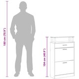  za cipele boja hrasta 63x24x104 cm konstruirano drvo | shoptok.hr
