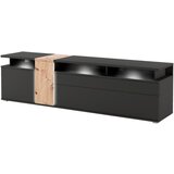 Livetastic TV-ELEMENT črna, hrast artisan | Shoptok.si