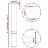  Noge za konzolni stol 4 kom. Prirodni čelik 72-74 cm Čelik | shoptok.hr