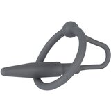 Penis Plug silikonski prsten za glavić s uretralnim konusom (sivo) | shoptok.hr