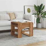 vidaXL Klubska mizica artisan hrast 55,5x55x45 cm inženirski les | Shoptok.si