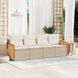 Maison Chic Seti vrtnega pohištva - Vrtna garnitura - Vrtni pohištvo set 4-delna z blazinami bež poli ratan, (21795796) | Shoptok.si