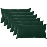  Presvlaka za jastuk 6 pcs HEERLEN Tamnozelena 40 x 80 cm Baršun | shoptok.hr
