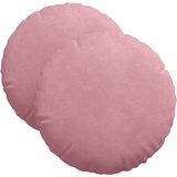  Jastučići za sjedenje 2 pcs Ružičasta Ø 40 x 13 cm Baršun | shoptok.hr