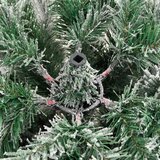 vidaXL Umetno Zložljivo Božično Drevo Zelena in bela 240 cm PVC | Shoptok.si