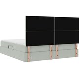  Krevet s prostorom za pohranu s LED-om s madracem Svijetlo siva | shoptok.hr